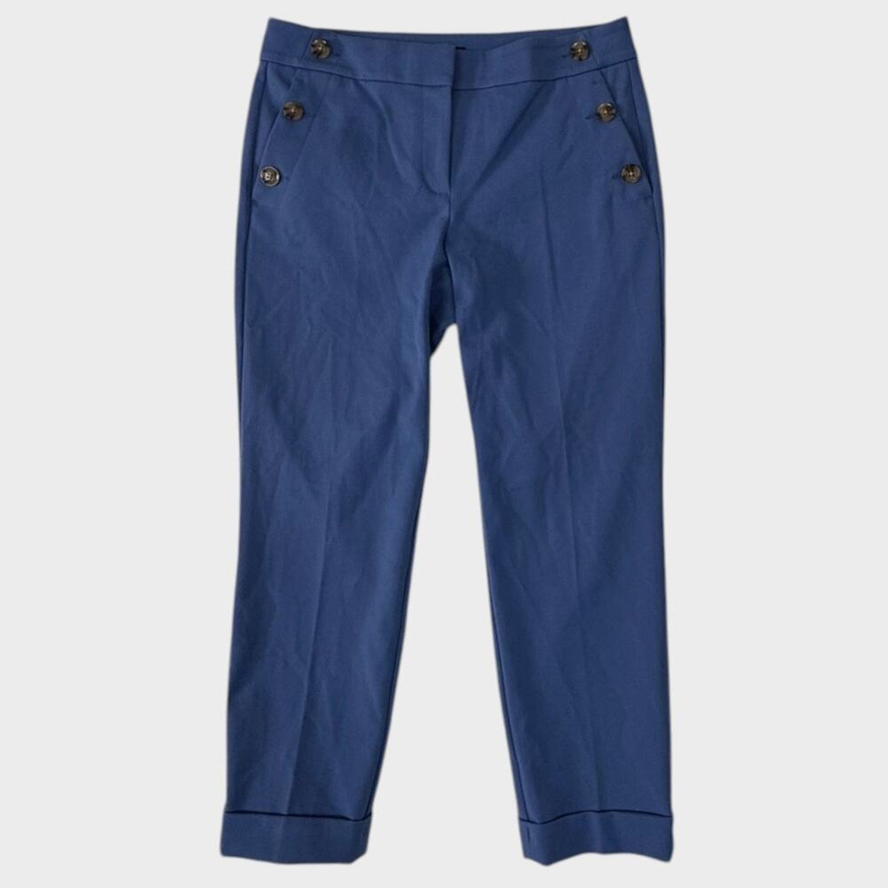 LOFT Petites 6P Slim Sailor Pants Blue